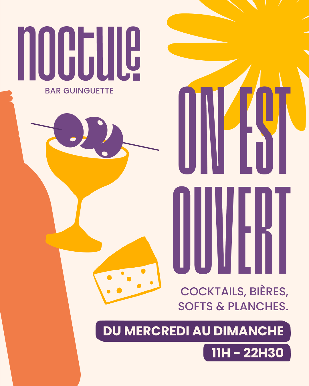 Noctule — On est ouvert
