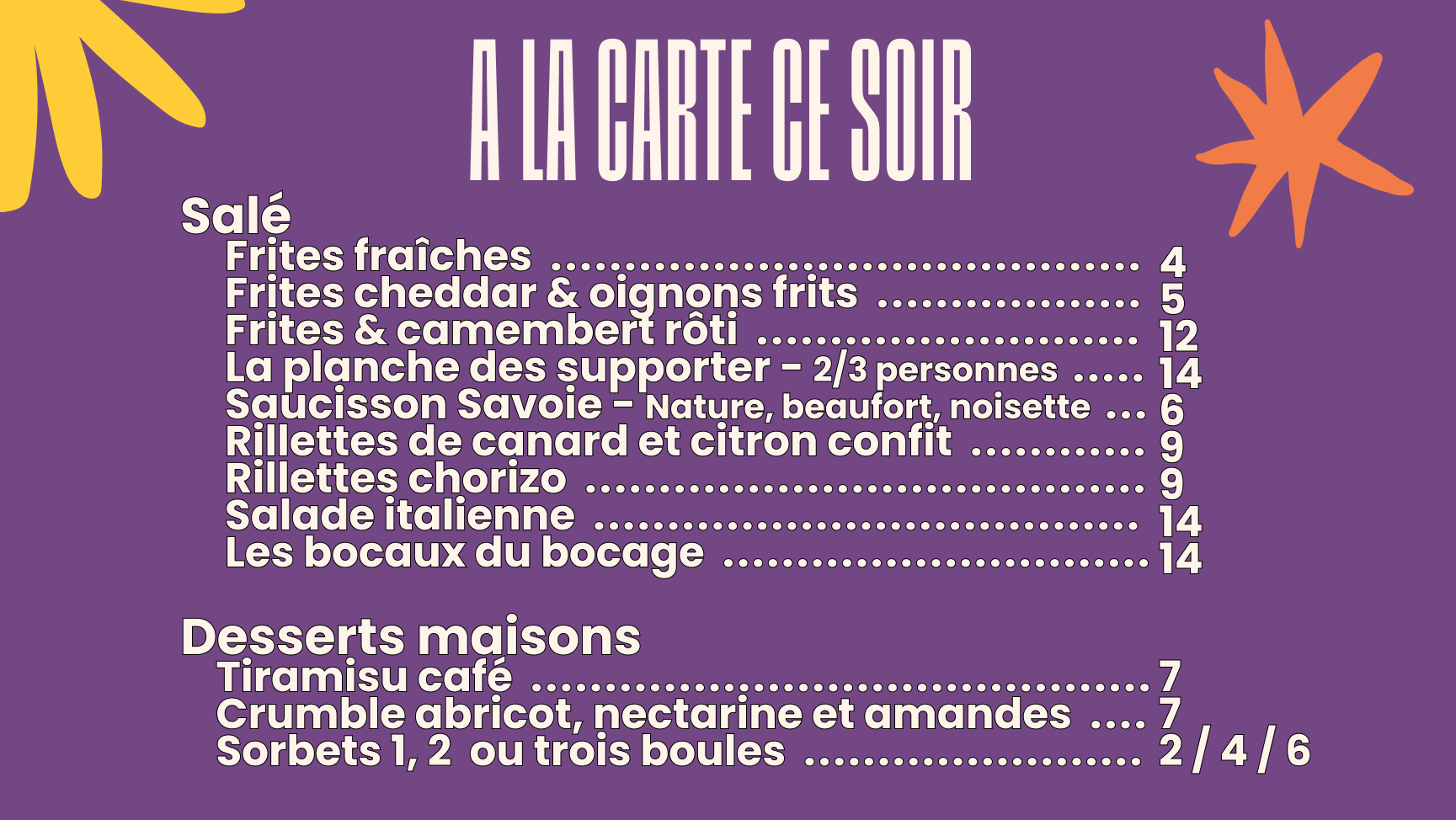 Info soirée du jour